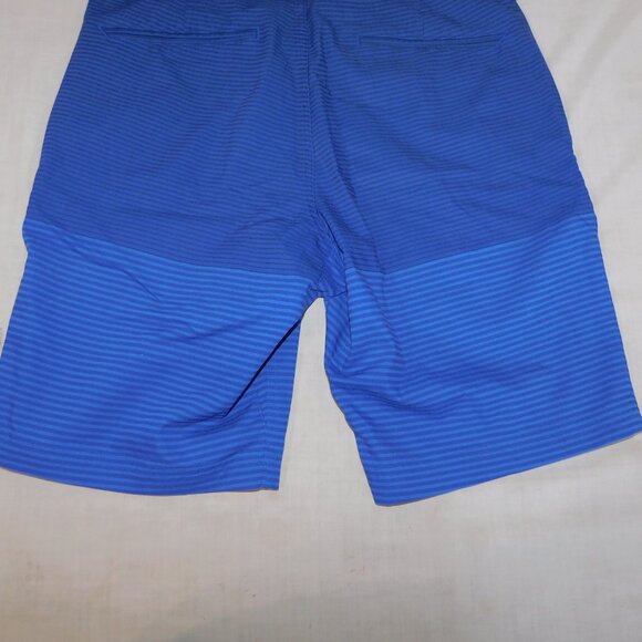 Nike Golf Modern Fit DriFit Mens 30 Blue Striped Flat Front Short - Picture 11 of 11